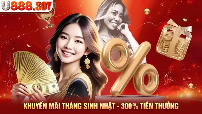 Khuyến mãi tháng sinh nhật - 300% tiền thưởng